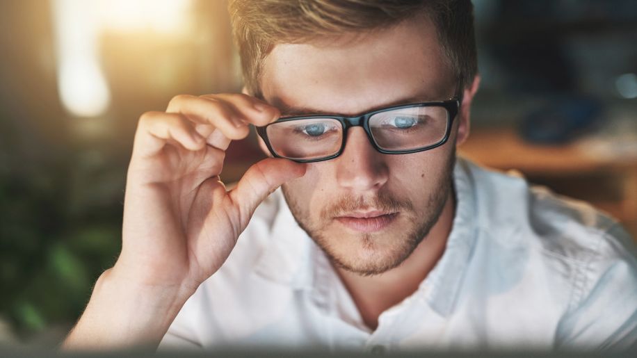 glasses, computer, reading, screen