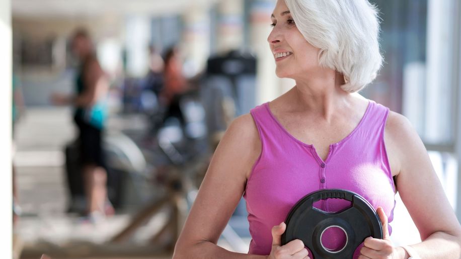 mature woman working out