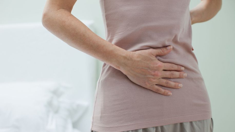 Woman has stomach pain