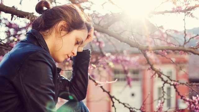 woman thinking deeply