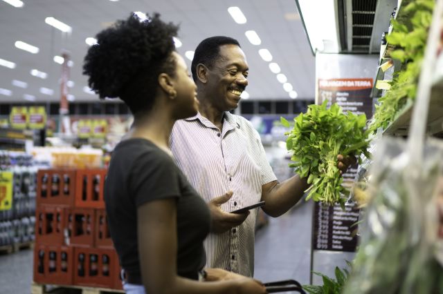 Eat plenty of green leafy vegetables and colorful fruits and veggies, and eat fatty fish twice a week. These foods provide nutrients that are important to eye health.