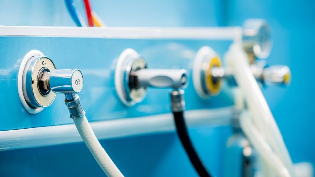 Close-up of an oxygen machine.