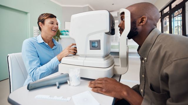 Even without symptoms, the first signs of diabetic retinopathy can be detected by an eye doctor examining the back part of the eye, where the retina is located.