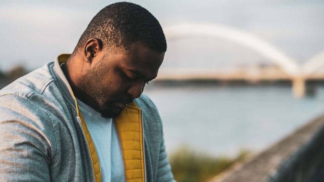 man experiencing depression