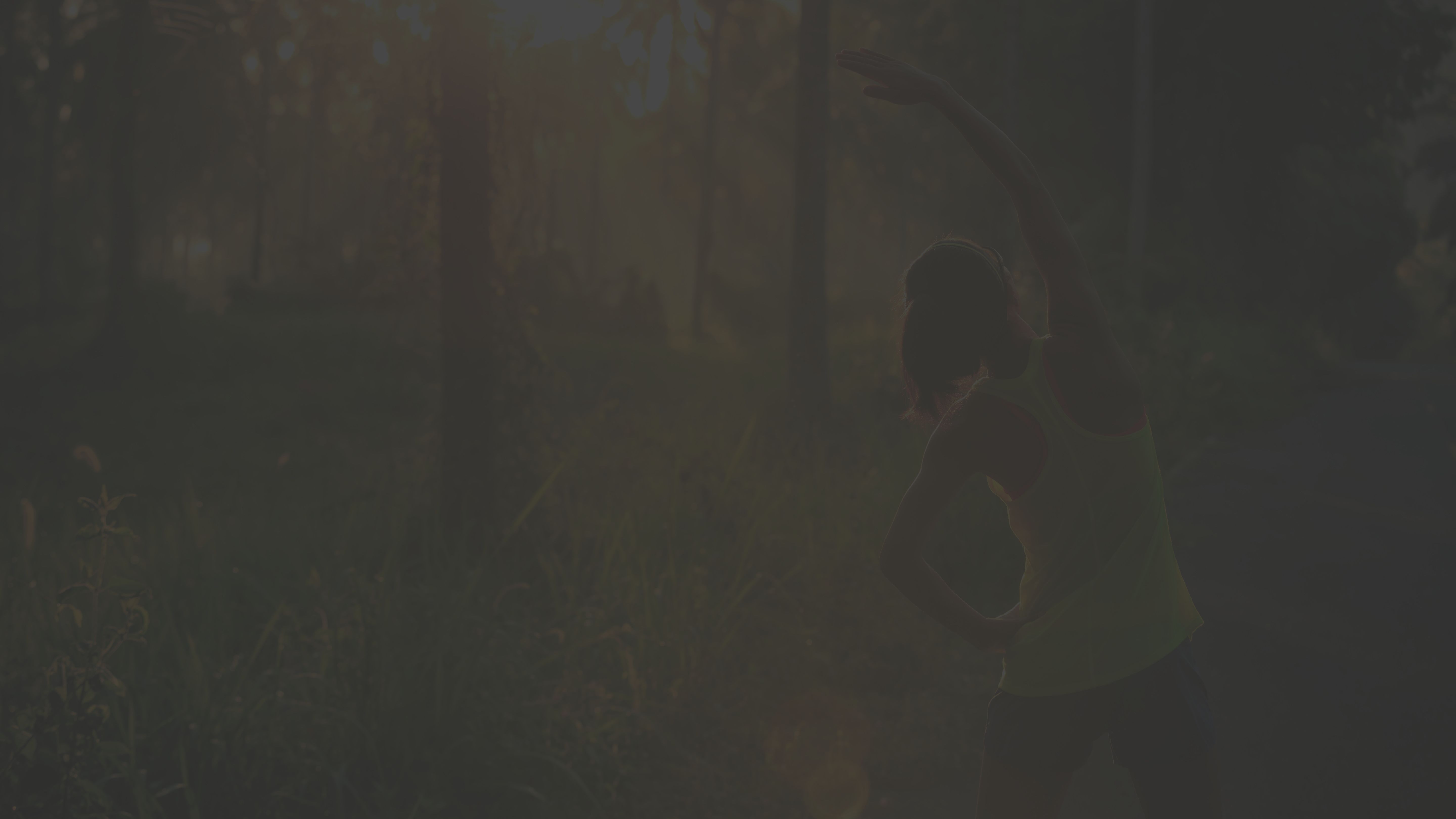 Woman stretching outdoors