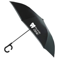 48" Inversion Auto Open Umbrella with C-shape Handle