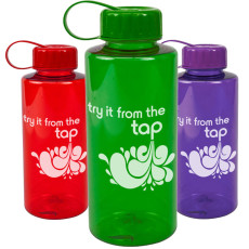 Logo 36 oz. Poly-Pure Mountain BPA Free Bottle