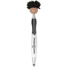 Multi-Culture Moptopper Screen Cleaner With Stylus Pen (Tan Skin Color)