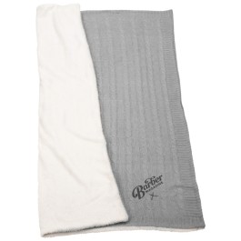 Field and Co. Cable Knit Sherpa Blanket