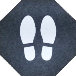 13" X 13" Social Distancing Floor Mat