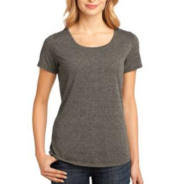 District Made Ladies Tri-Blend Lace Scoop Tee