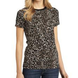 District Made - Ladies Perfect Weight Camo Crew Tee