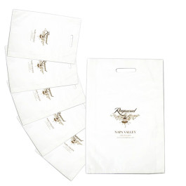Imprinted Frosted Die Cut Merchandise Bags