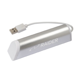Branded Aluminum 4 Port USB Hub with Phone Stand