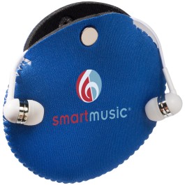 Neoprene Earbud Pouch Combo with Earbuds