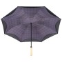 48" Recycled Pet Auto Open Plaid Inversion Umbrella