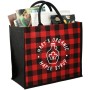 Buffalo Plaid Printed Jute Tote