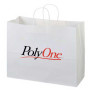 Imprinted White Kraft Paper Bag