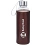 18 oz. Aqua Pure Glass Bottle With Leatherette Sleeve