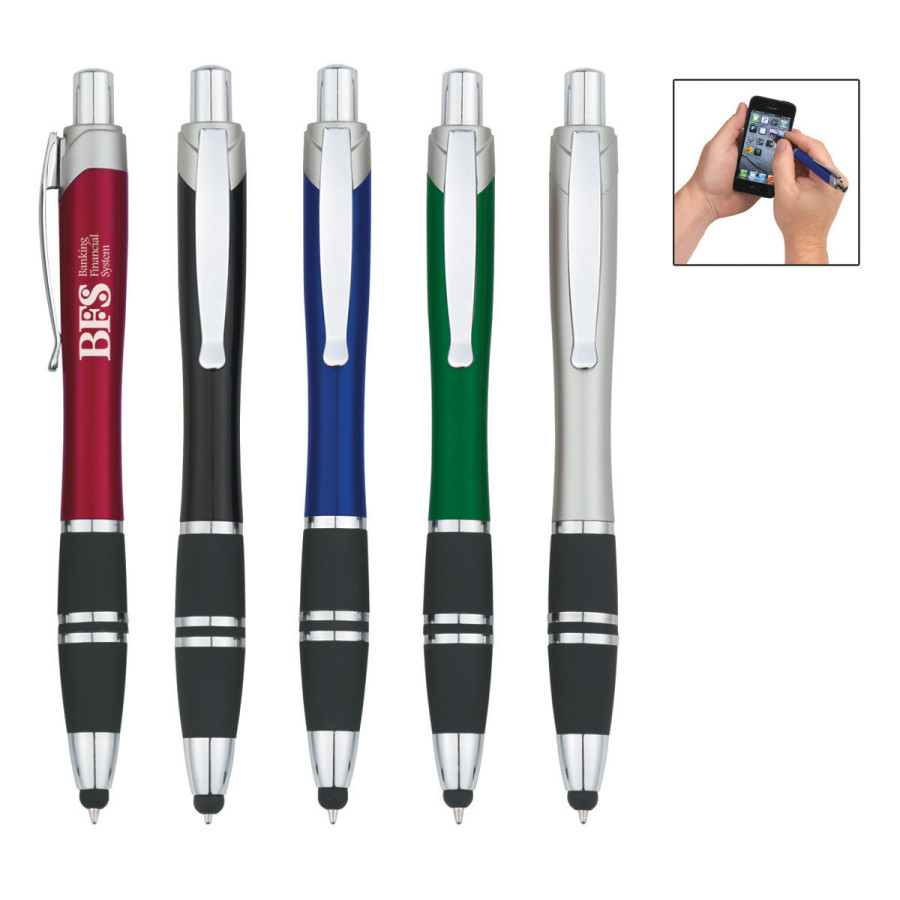 Personalized Tri-Ban Pen With Stylus