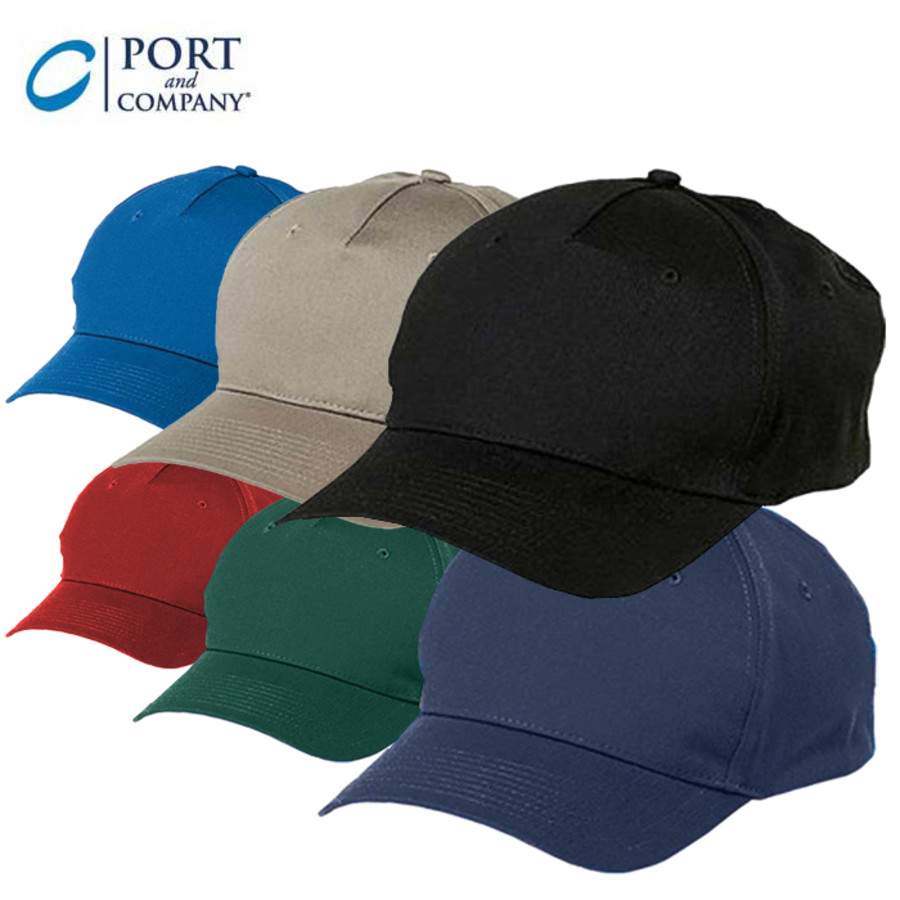 Port & Company® Five Panel Twill Cap