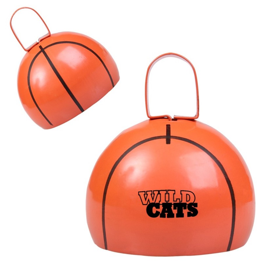 Imprinted Basketball Cow Bell