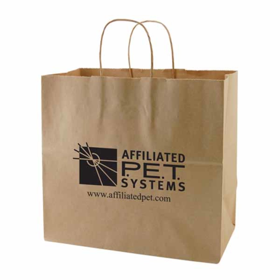 Monogrammed Recycled Natural Kraft Bags