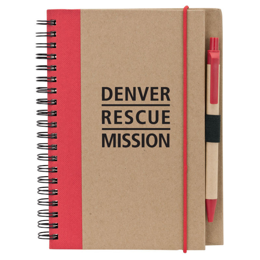 Printable Recycled Notebook with Pen