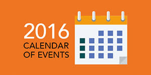 2016 Calendar of Events