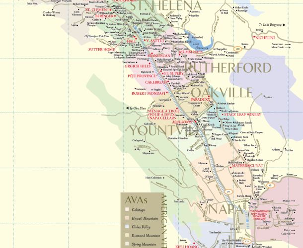 Napa Valley Wineries Wine Tastings, Tours & Winery Map