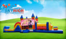 50ft Barbie Obstacle Course Bouncy Castle