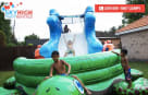 Wet Slide Kids Playing