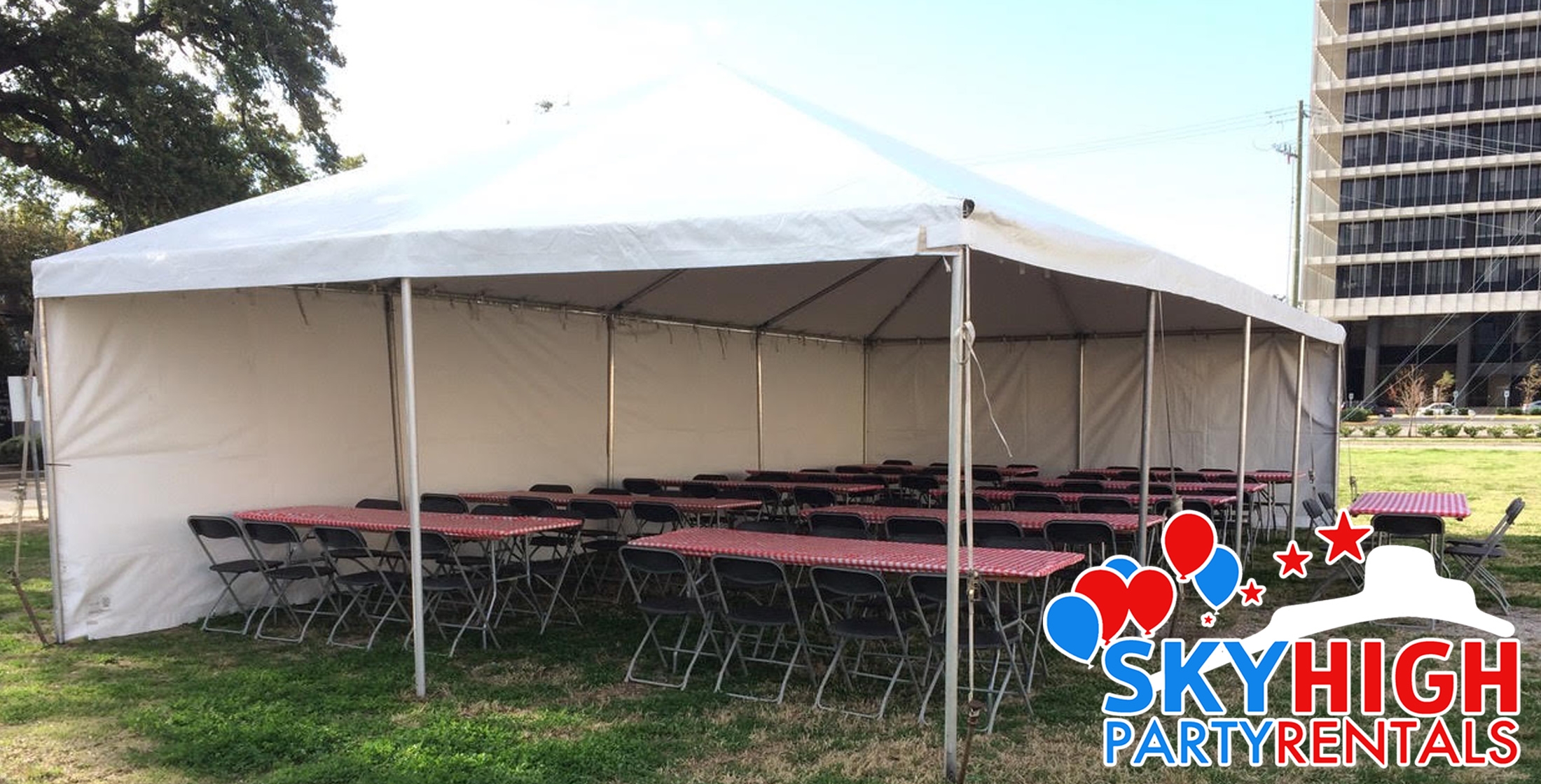 40x40 Frame Tent - Sunny Side Party Rentals