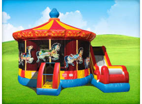 Carousel Combo Bounce House w/ (Dry or Wet/Water Slide)