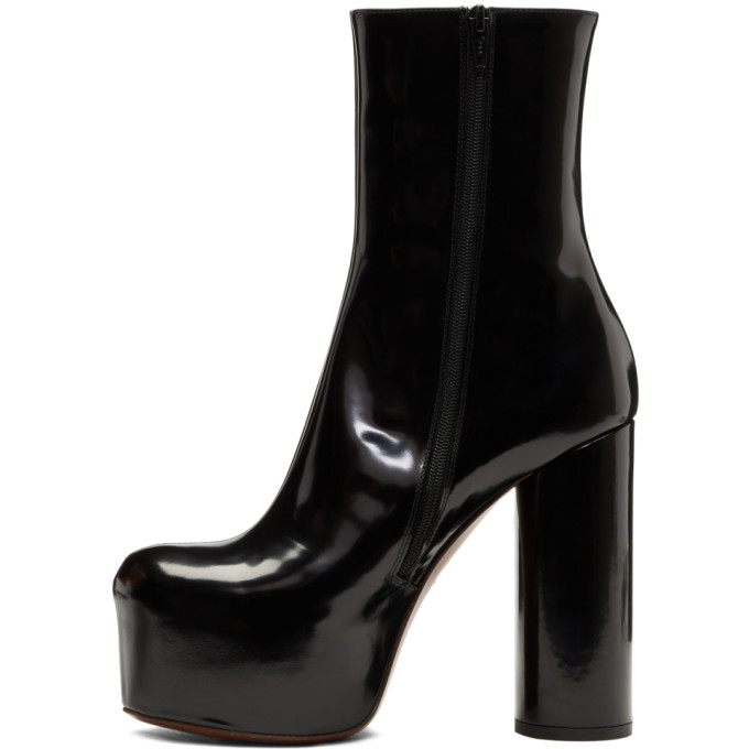 vetements leather platform ankle boots