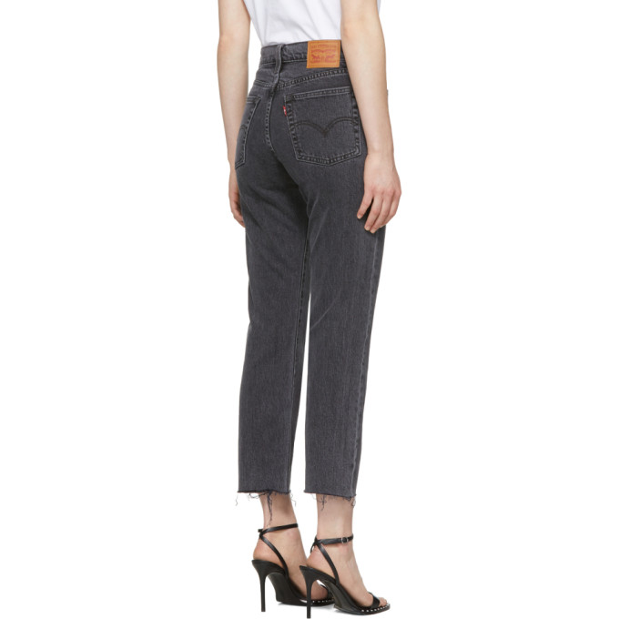 levi's grey wedgie straight jeans