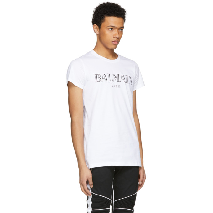 balmain black and white shirt