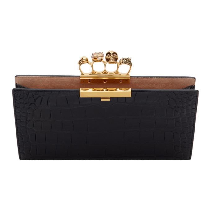 alexander mcqueen black crocodile