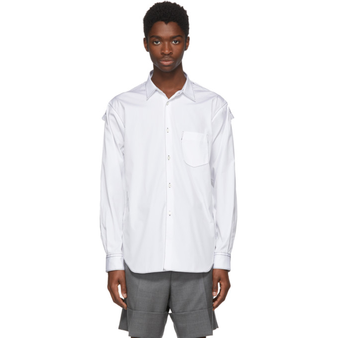 COMME DES GARÇONS SHIRT White Cotton Poplin Shirt,S26042