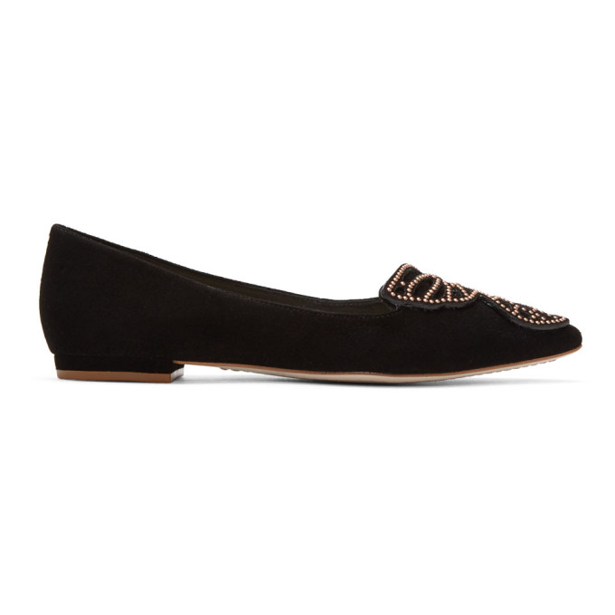 sophia webster bibi butterfly embroidered suede flats