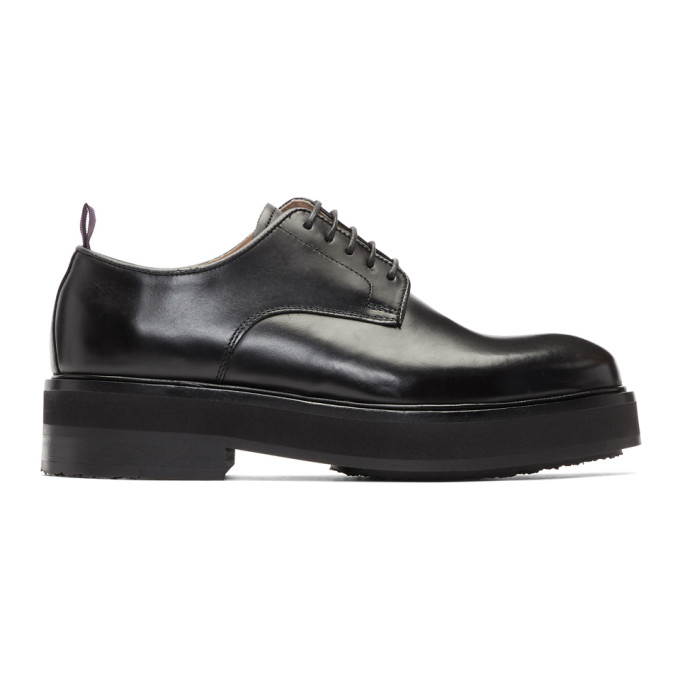 Eytys Kingston Raised-Sole Leather Derby Shoes In Llack | ModeSens