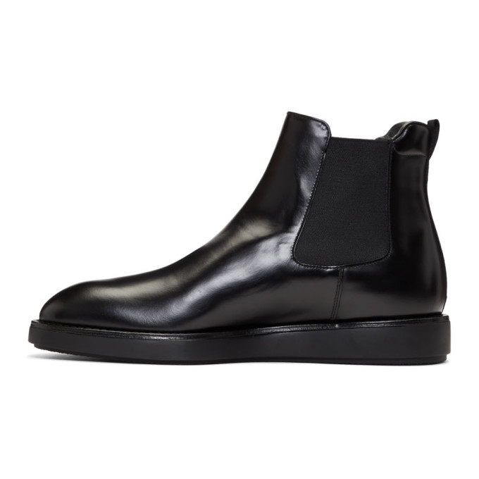 PRADA Raised-Sole Leather Chelsea Boots, Black | ModeSens
