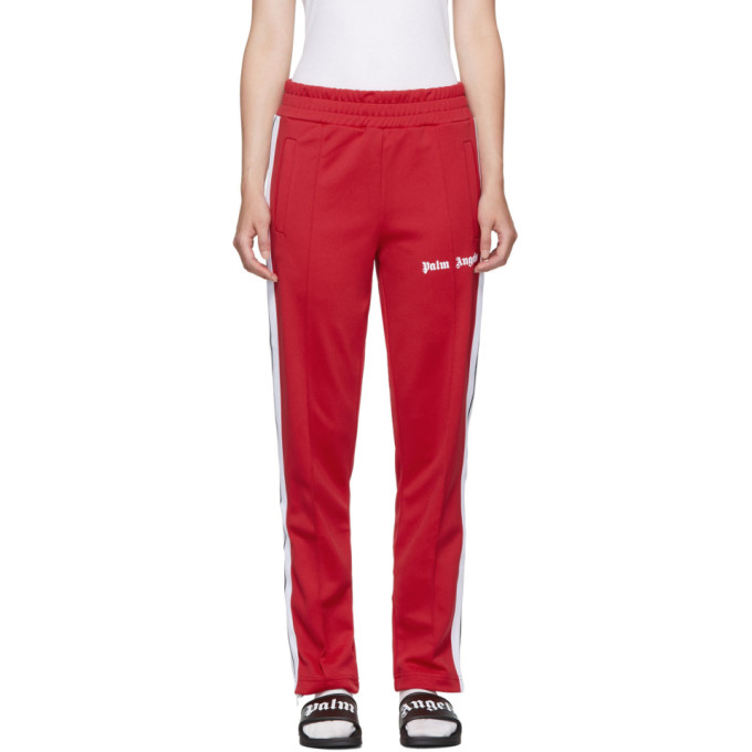 PALM ANGELS Red Classic Track Pants