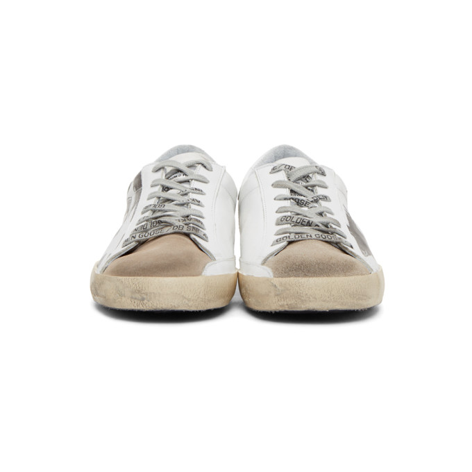 GOLDEN GOOSE Superstar Distressed Suede And Leather Sneakers in White ...
