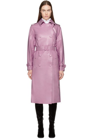 Valentino - Pink Leather Trench Coat