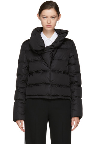 Givenchy - Black Down Ruffle Collar Puffer Jacket