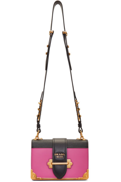 Prada - Pink & Black Cahier Bag