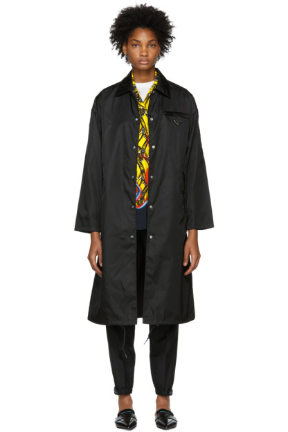 Prada - Black Long Trench Coat