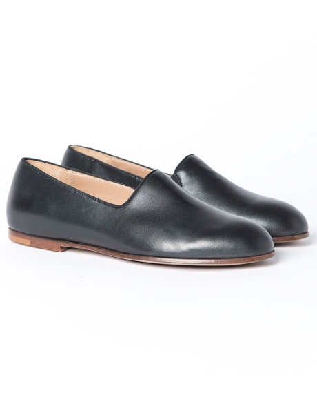 Trouva: Soloviere Pantome Black Leather Slipper Shoe