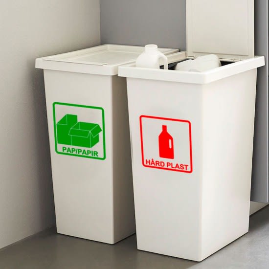Affaldssorterings klistermærke